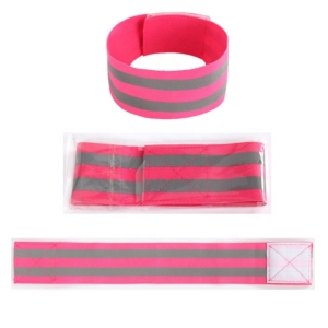 brassard réfléchissant personnalisable rose