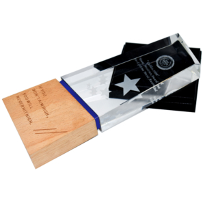 trophée bois personnalisable