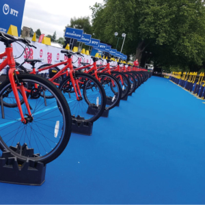 moquette expo arrivée triathlon